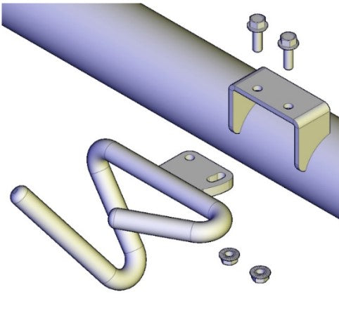 Drawing of Panache Rack handlebar hook