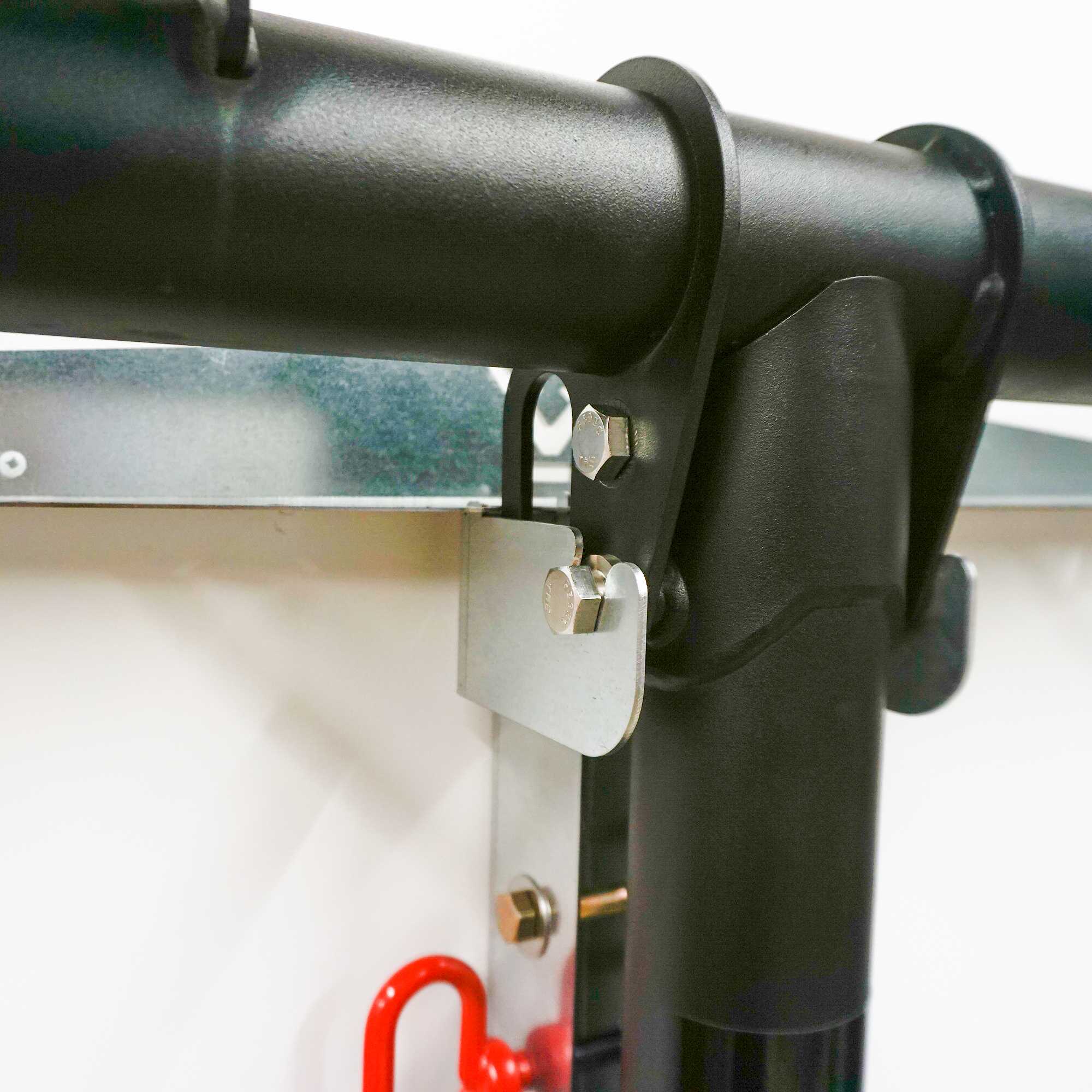 Close up of the Rakarack bike rack support cradle.