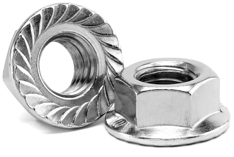 ÉCROU À COLLERETTE/SERRATIONS SS304 1/2-13